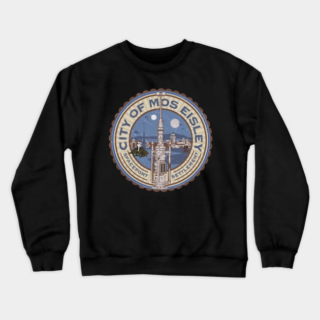 City of Mos Eisley Crewneck Sweatshirt by MindsparkCreative